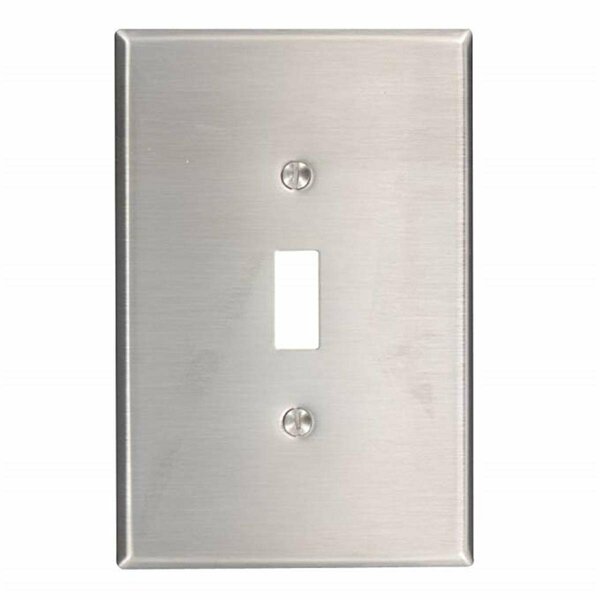 Ezgeneration 5.25 x 3.5 in. Oversized Stainless Steel Single-Gang 1-Toggle Wall Plate EZ738320